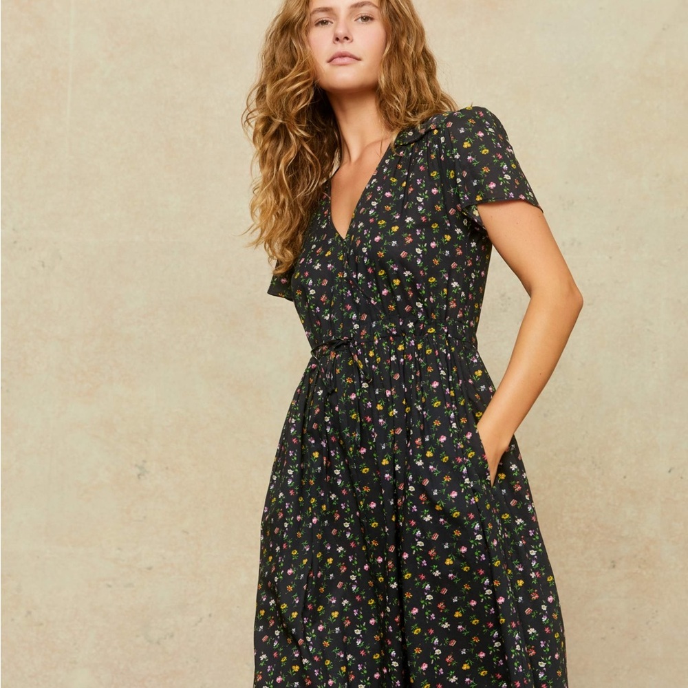 Christy Dawn Petites Dawn Dress in Night Garden sz P/XS